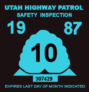 (image for) 1987 Utah inspection sticker